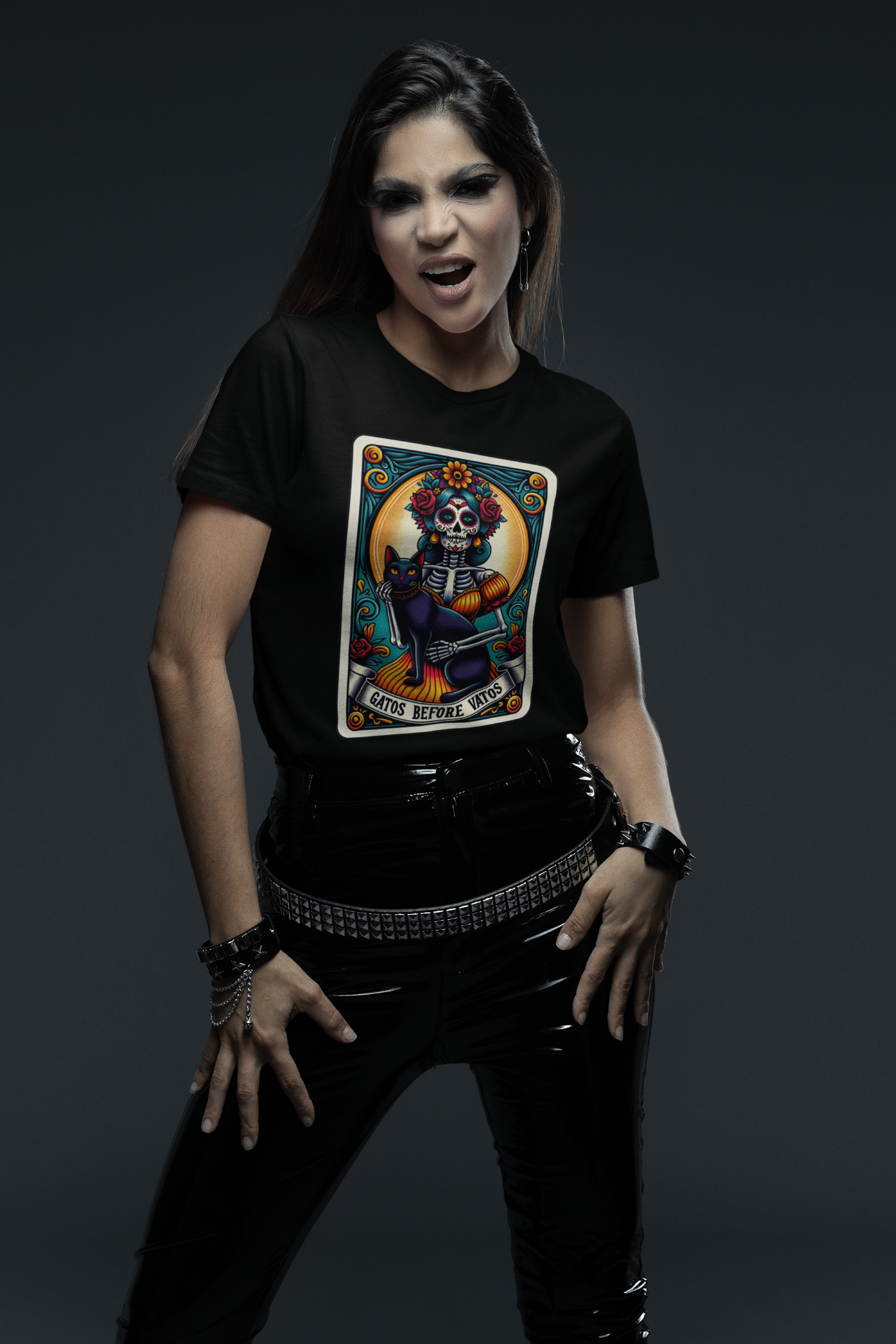 Tarot Graphic tees, Gatos before Vatos, the cannibitch, IDGAF, Last flying