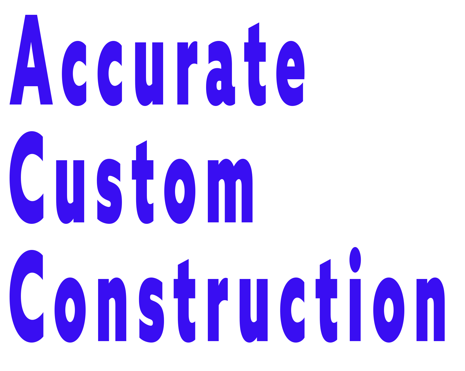 logo for accurate custom construction